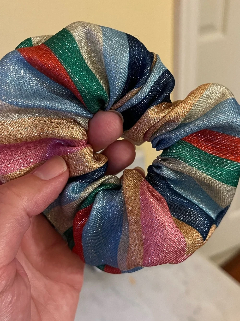 Packed Party Shimmery Rainbow Headband/Scrunchie Set